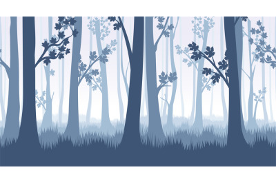 Forest trees seamless pattern