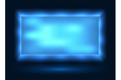 Blue led lights screen