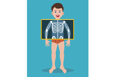 Cartoon x-rays bones scan