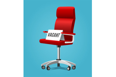 Vacancy chair concept illustration