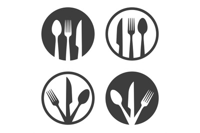 Fork knife spoon plate sign