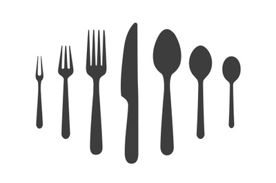 Knife forks spoones icons