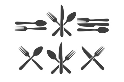 Cutlery icon set