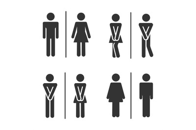 Male and female bathroom