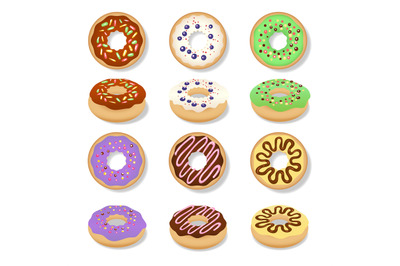 Glazed doughnut set