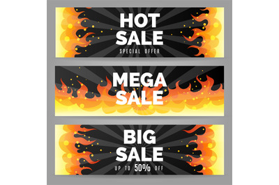 Fire sale banners