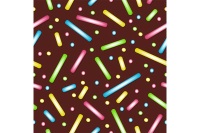 Cake candy glaze seamless pattern