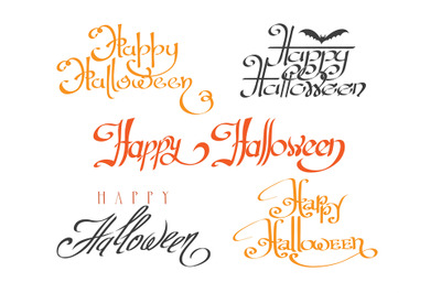 Happy halloween lettering