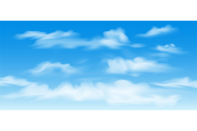 Blue sky with clouds pattern