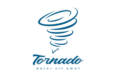 Tornado logo emblem on white