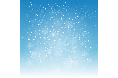 Simple snowfall blue background