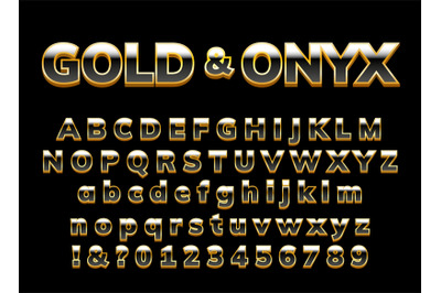 Golden black luxurious type