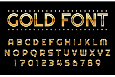 Gold gambling alphabet