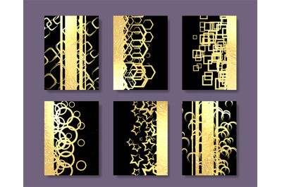 Golden abstract design pages