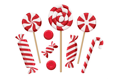 Christmas candy lollipops