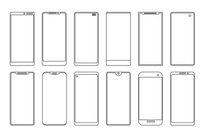 Line smartphone touchscreen frames