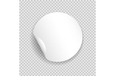 Round blank sticker template