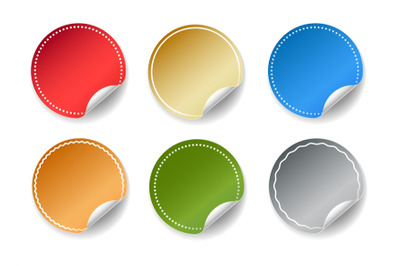 Round peel color stickers