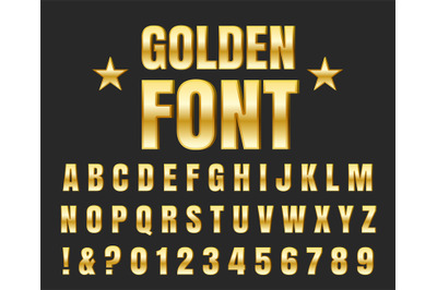 Glossy gold fonts