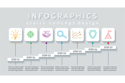 Stairs info graphics