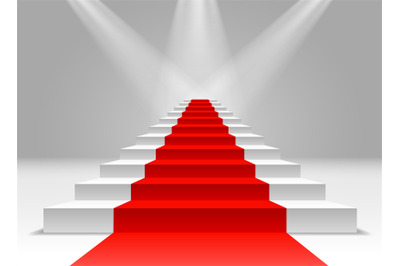 Red carpet stairs