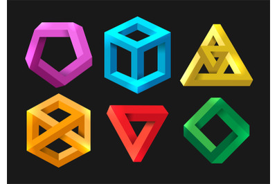 Simple 3d impossible shapes