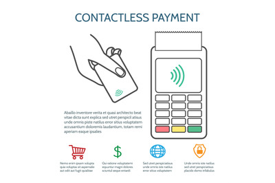 Contactless credit cards pay process