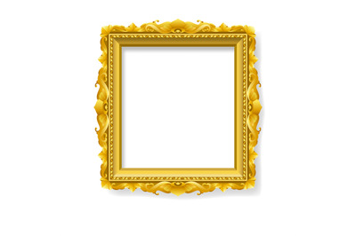 Gold square picture frame