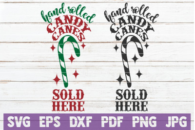 Hand Rolled Candy Canes Sold Here SVG Cut File