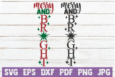 Merry And Bright SVG Cut File