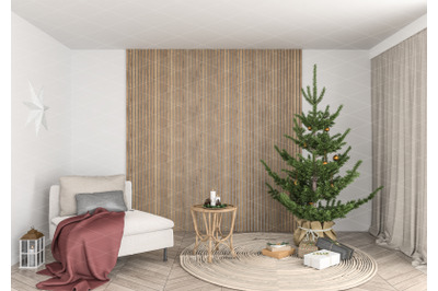 Christmas interior mockup