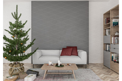 Christmas interior mockup