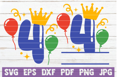 Birthday Balloons No 4. SVG Cut File