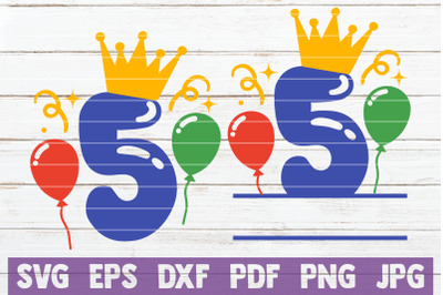 Birthday Balloons No 5. SVG Cut File