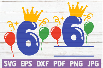 Birthday Balloons No 6. SVG Cut File