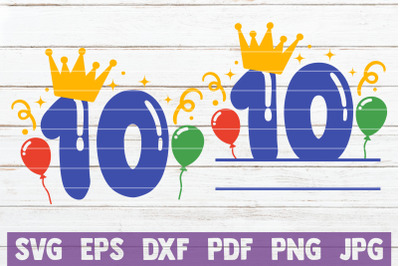 Birthday Balloons No 10. SVG Cut File