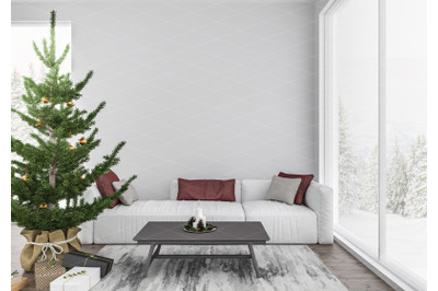 Christmas interior mockup