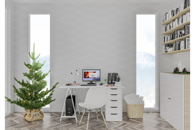 Christmas interior mockup