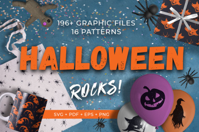 Halloween Rocks vector kit SVG PNG PDF EPS illustrations