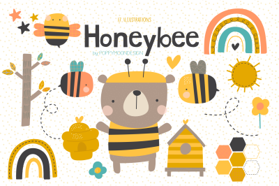 HoneyBee clipart set