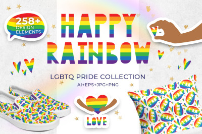 Happy Rainbow LGBTQ pride collection
