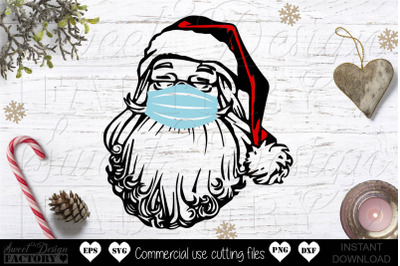 Santa claus with mask SVG