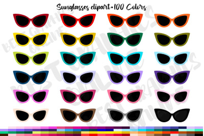 100 Summer Sun Glasses Clipart Graphics