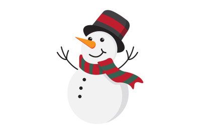 Christmas Snowman Vector Illustration