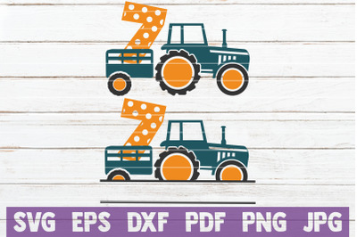 Tractor Birthday No 7. SVG Cut File