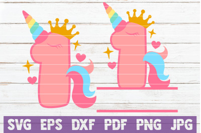 Unicorn Birthday No 1. SVG Cut File