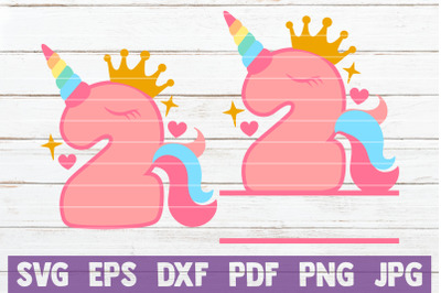 Unicorn Birthday No 2. SVG Cut File