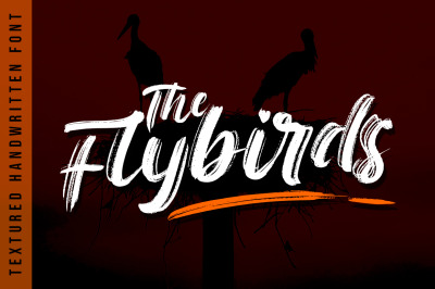 The Flybirds - Textured Brush Font