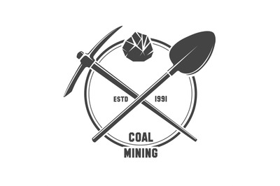 Coal mining emblem