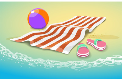 Summer sea towel background